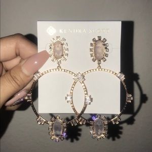 NWT Kendra Scott Gareth Rose Gold Hoop Earrings